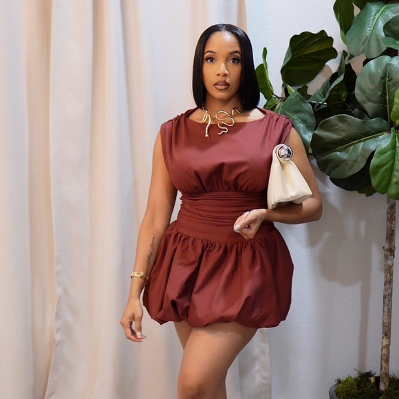 PLT Mini Puff Dress - Picture 1 of 2